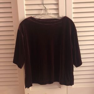 Uniqlo red velvet top